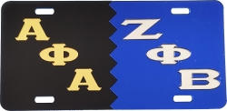 View Buying Options For The Alpha Phi Alpha + Zeta Phi Beta Split Mirror License Plate