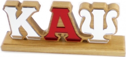 View Buying Options For The Kappa Alpha Psi Wood Desk Top Letters With Color Base