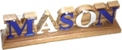 View Buying Options For The Mason Wood Desk Top Letters With Color Base