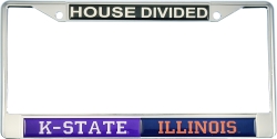 View Buying Options For The Kansas State + Illinois House Divided Split License Plate Frame