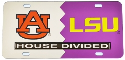 View Buying Options For The Auburn + LSU House Divided Split License Plate Tag