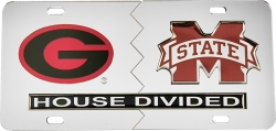 View Buying Options For The Georgia + Mississippi State House Divided Split License Plate Tag