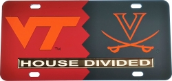 View Buying Options For The Virginia Tech + Virginia House Divided Split License Plate Tag