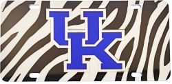 View Buying Options For The University of Kentucky Zebra Stripes Laser Cut Inlaid UK Logo Mirror Car Tag