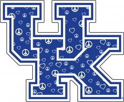 View Buying Options For The University of Kentucky Peace & Love UK Logo Magnet