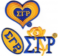 View Buying Options For The Sigma Gamma Rho 3-Pack B Embroidered Stick-On Applique Patches