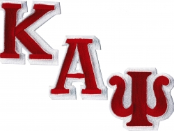 View Buying Options For The Kappa Alpha Psi Individual Letter Iron-On Patch Set