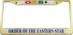 View Buying Options For The Eastern Star Domed License Plate Frame