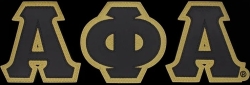 View Buying Options For The Alpha Phi Alpha Satin Tackle Twill Letters Iron-On Patch Set