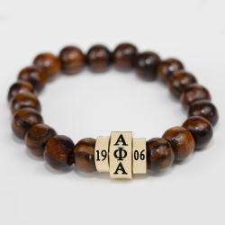 View Buying Options For The Alpha Phi Alpha Natural Wood Bead Bracelet