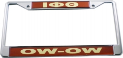 View Buying Options For The Iota Phi Theta Ow-Ow Domed Call Tag License Plate Frame