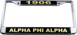 View Buying Options For The Alpha Phi Alpha Domed Founder License Plate Frame