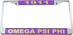 View Buying Options For The Omega Psi Phi Domed Founder License Plate Frame