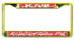 View Buying Options For The Kappa Alpha Psi Script Domed License Plate Frame