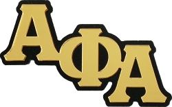 View Buying Options For The Alpha Phi Alpha Large Mirror Letter Pin