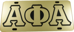 View Buying Options For The Alpha Phi Alpha Outlined Mirror License Plate