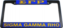 View Buying Options For The Sigma Gamma Rho Text Decal Plastic License Plate Frame