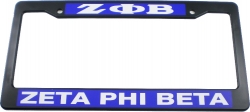 View Buying Options For The Zeta Phi Beta Text Decal Plastic License Plate Frame
