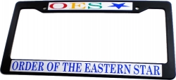 View Buying Options For The Eastern Star Text Decal Plastic License Plate Frame