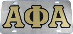 View Buying Options For The Alpha Phi Alpha Ghost Back Sphinx Head Car Tag License Plate