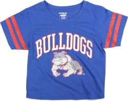 View Buying Options For The Big Boy Tougaloo Bulldogs S4 Foil Cropped Womens Tee