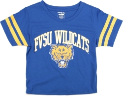 View Buying Options For The Big Boy Fort Valley State Wildcats S4 Foil Cropped Womens Tee