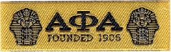 View Buying Options For The Alpha Phi Alpha Founded 1906 Thin Woven Label Iron-On Patch [Pre-Pack]