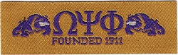 View Buying Options For The Omega Psi Phi Founded 1911 Thin Woven Label Iron-On Patch [Pre-Pack]