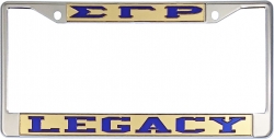 View Buying Options For The Sigma Gamma Rho Legacy License Plate Frame