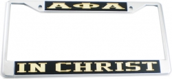 View Buying Options For The Alpha Phi Alpha In Christ License Plate Frame