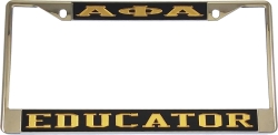 View Buying Options For The Alpha Phi Alpha Educator License Plate Frame