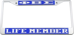 View Buying Options For The Phi Beta Sigma Life Member License Plate Frame