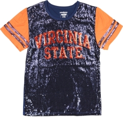View Buying Options For The Big Boy Virginia State Trojans S6 Womens Sequins Tee