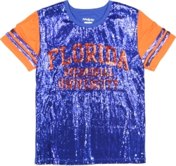 View Buying Options For The Big Boy Florida Memorial Lions S6 Womens Sequins Tee