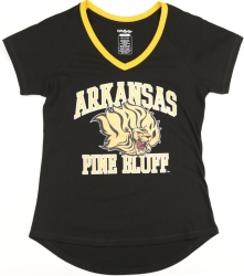 View Buying Options For The Big Boy Arkansas At Pine Bluff Golden Lions S3 Womens V-Neck Tee