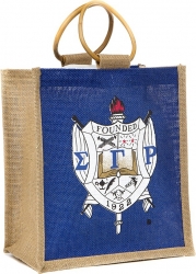 View Buying Options For The Sigma Gamma Rho Crest Mini Jute Gift Bag