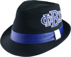 View Buying Options For The Big Boy Phi Beta Sigma Divine 9 Leather Band Mens Fedora Hat