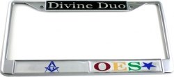 View Buying Options For The Mason + Eastern Star Split Divine Duo License Plate Frame