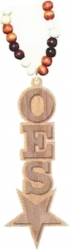 View Buying Options For The Eastern Star Wood Bead Tiki Letter Medallion