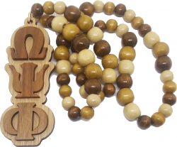 View Buying Options For The Omega Psi Phi Wood Bead Tiki Letter Medallion