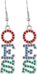 View Buying Options For The Eastern Star Crystal Ladies Earrings