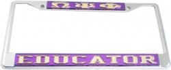 View Buying Options For The Omega Psi Phi Educator License Plate Frame