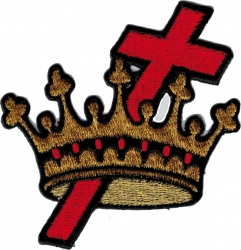View Buying Options For The Order of Cyrenes Cross & Crown Emblem Cut-Out Iron-On Patch