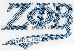 View Buying Options For The Zeta Phi Beta Since 1920 Athletic Tail Rhinestud Heat Transfer