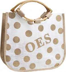 View Buying Options For The Eastern Star Polka Dot Jute Bag