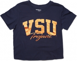 View Buying Options For The Big Boy Virginia State Trojans Foil Cropped Ladies Tee