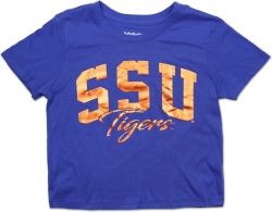 View Buying Options For The Big Boy Savannah State Tigers Foil Cropped Ladies Tee