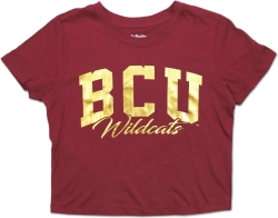 View Buying Options For The Big Boy Bethune-Cookman Wildcats Foil Cropped Ladies Tee