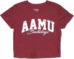 View Buying Options For The Big Boy Alabama A&M Bulldogs Foil Cropped Ladies Tee