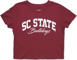 View Buying Options For The Big Boy South Carolina State Bulldogs Foil Cropped Ladies Tee